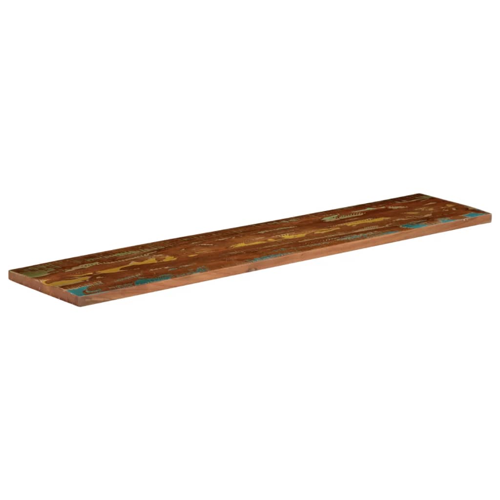 Piano Tavolo 140x40x2,5 cm Rettangolare in Massello di Recupero