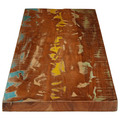 Piano Tavolo 140x40x2,5 cm Rettangolare in Massello di Recupero