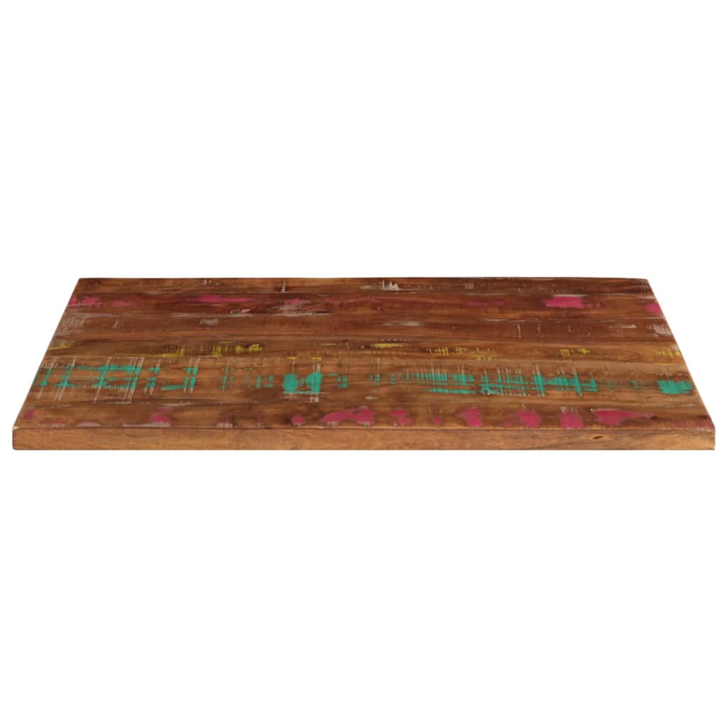 Piano Tavolo 80x50x2,5 cm Rettangolare in Massello di Recupero