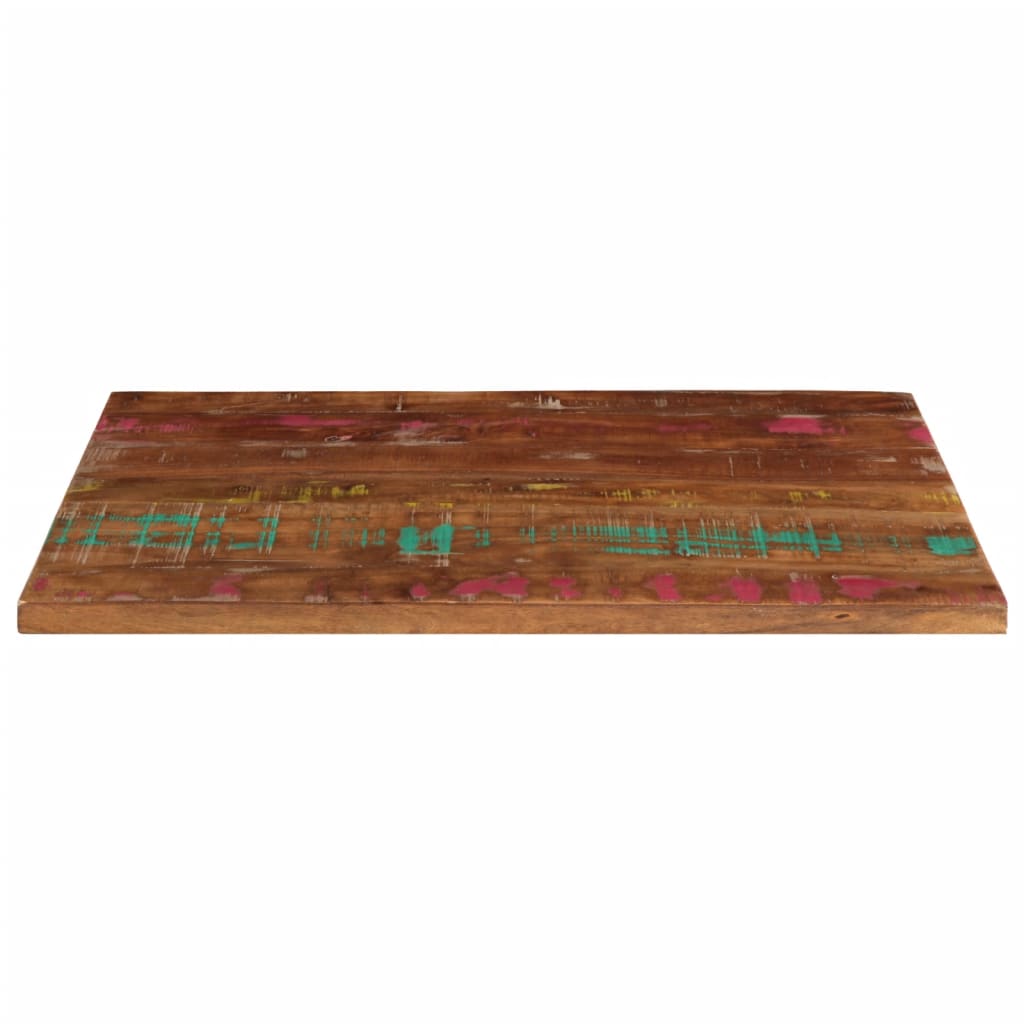 Piano Tavolo 70x60x1,5 cm Rettangolare in Massello di Recupero