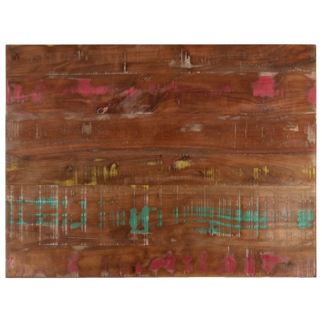 Piano Tavolo 70x60x2,5 cm Rettangolare in Massello di Recupero