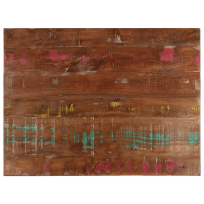 Piano Tavolo 80x60x2,5 cm Rettangolare in Massello di Recupero