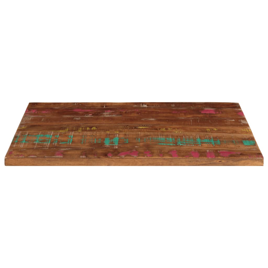 Piano Tavolo 80x60x2,5 cm Rettangolare in Massello di Recupero