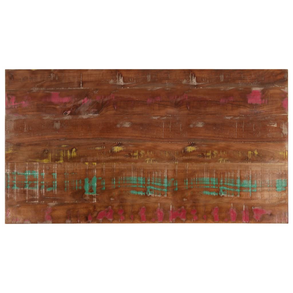 Piano Tavolo 120x60x1,5 cm Rettangolare in Massello di Recupero