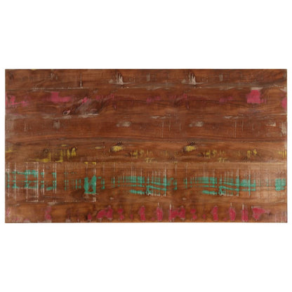 Piano Tavolo 120x60x1,5 cm Rettangolare in Massello di Recupero