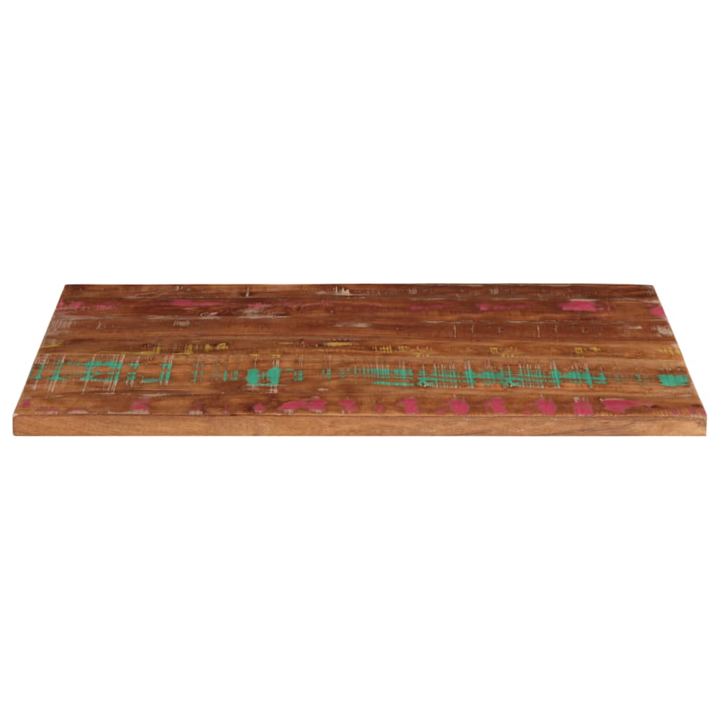 Piano Tavolo 120x60x1,5 cm Rettangolare in Massello di Recupero