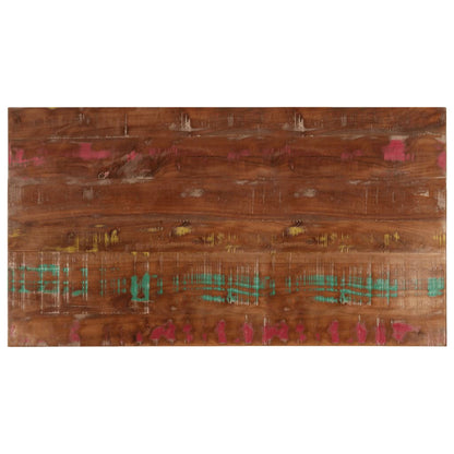 Piano Tavolo 120x60x2,5 cm Rettangolare in Massello di Recupero