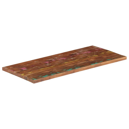 Piano Tavolo 120x60x2,5 cm Rettangolare in Massello di Recupero