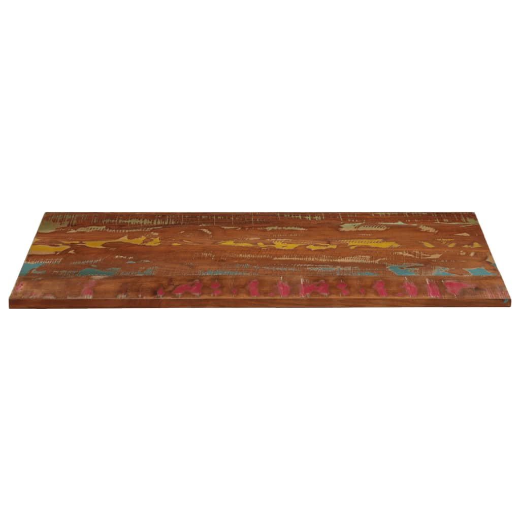 Piano Tavolo 140x60x1,5 cm Rettangolare in Massello di Recupero