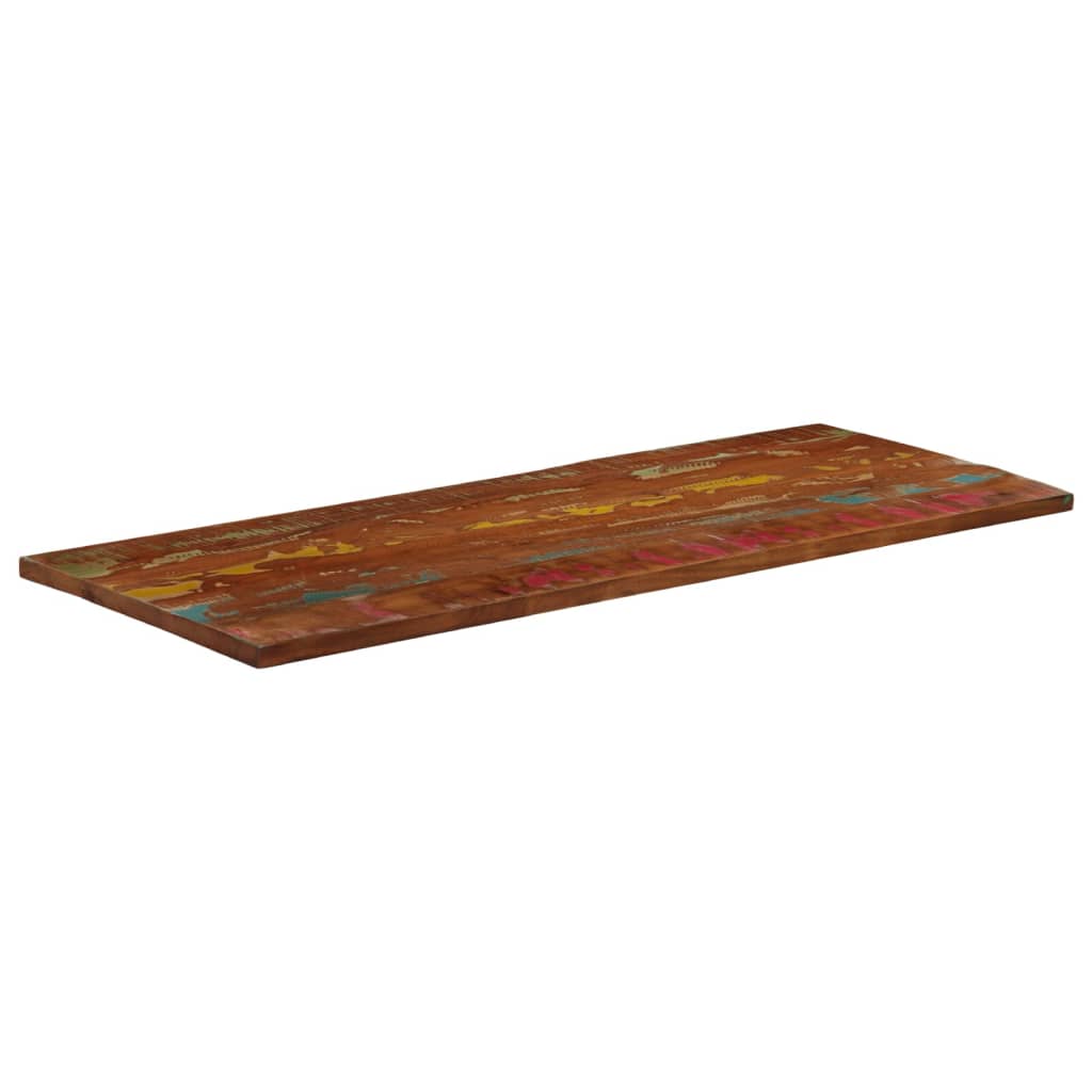 Piano Tavolo 140x60x2,5 cm Rettangolare in Massello di Recupero