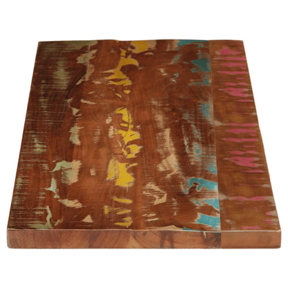 Piano Tavolo 140x60x2,5 cm Rettangolare in Massello di Recupero