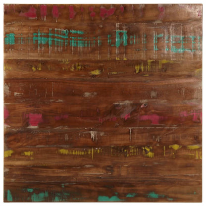 Piano Tavolo 70x70x2,5 cm Quadrato Legno Massello di Recupero