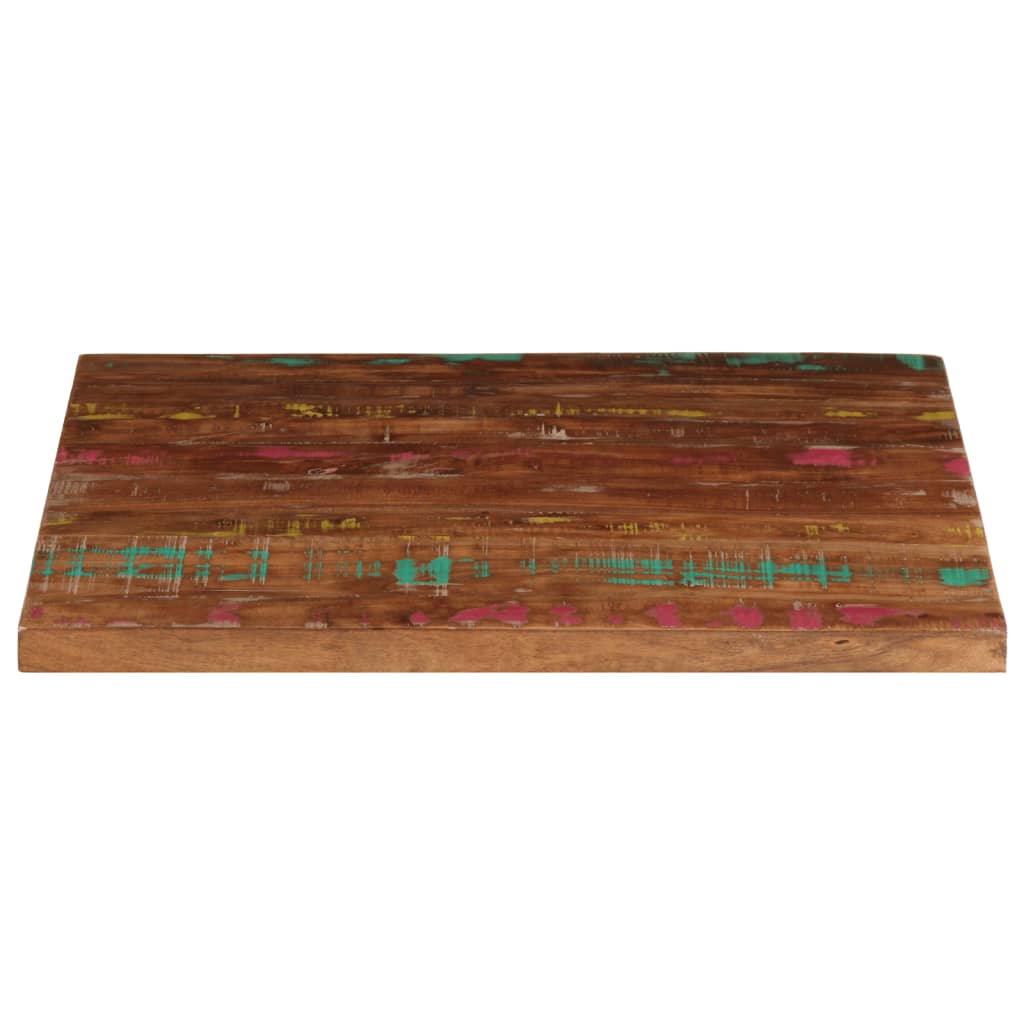 Piano Tavolo 70x70x2,5 cm Quadrato Legno Massello di Recupero
