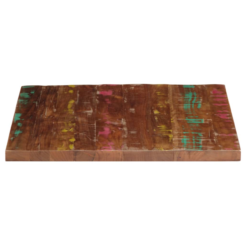 Piano Tavolo 70x70x2,5 cm Quadrato Legno Massello di Recupero