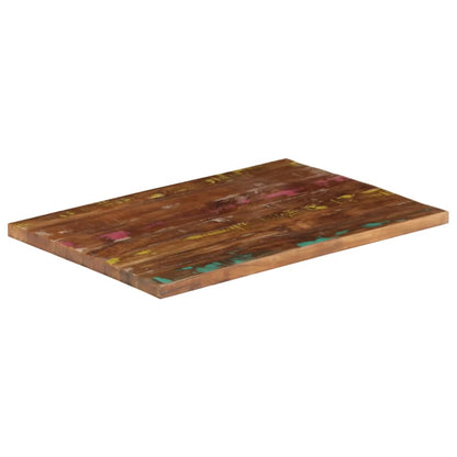 Piano Tavolo 80x70x1,5 cm Rettangolare in Massello di Recupero