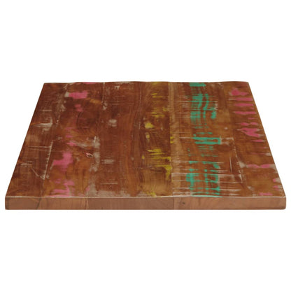 Piano Tavolo 80x70x1,5 cm Rettangolare in Massello di Recupero