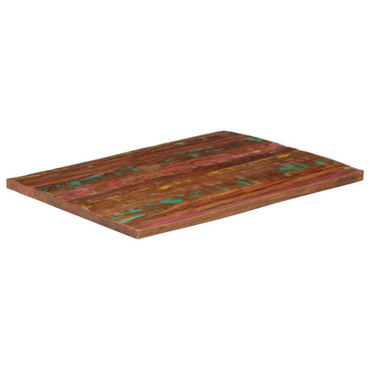 Piano Tavolo 110x80x2,5 cm Rettangolare in Massello di Recupero