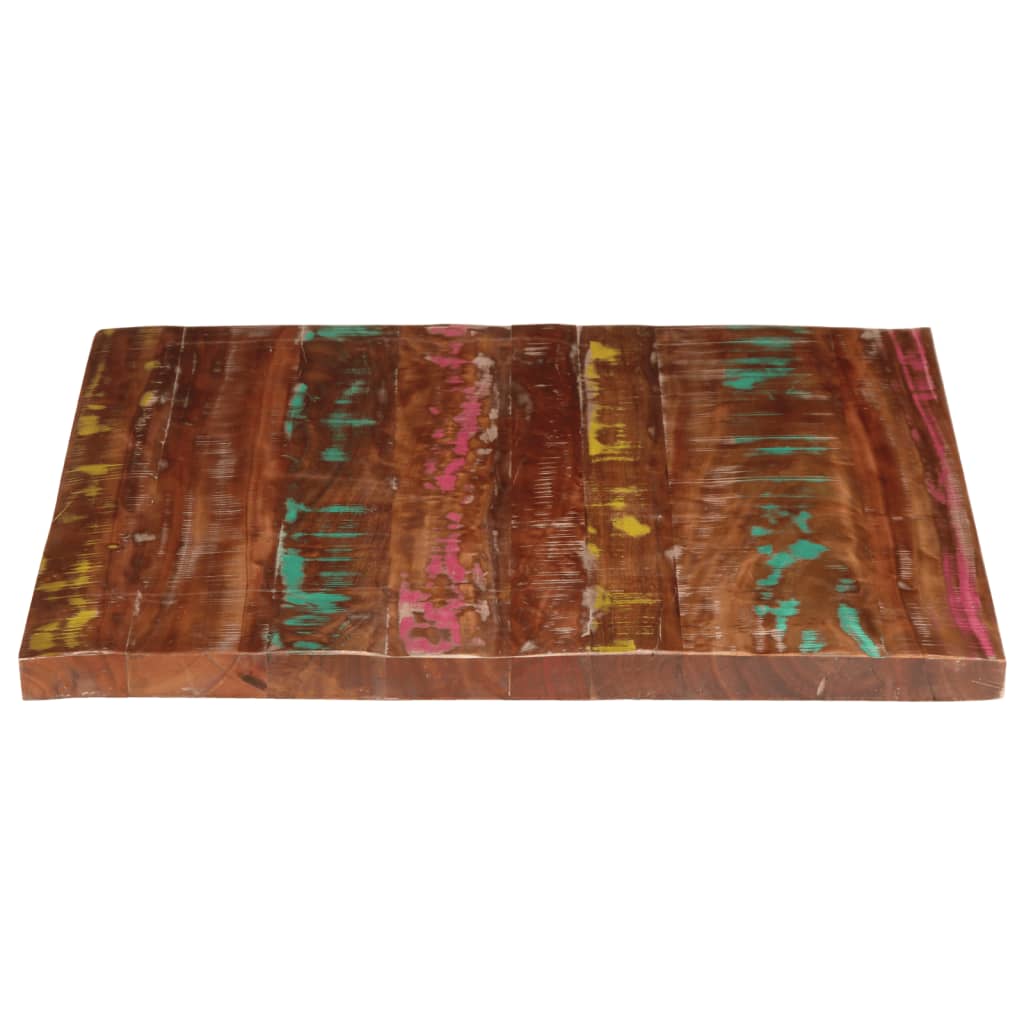 Piano Tavolo 110x80x2,5 cm Rettangolare in Massello di Recupero