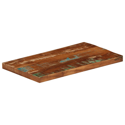 Piano Tavolo 40x20x3,8 cm Rettangolare in Massello di Recupero