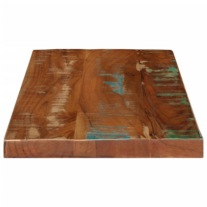 Piano Tavolo 40x20x3,8 cm Rettangolare in Massello di Recupero