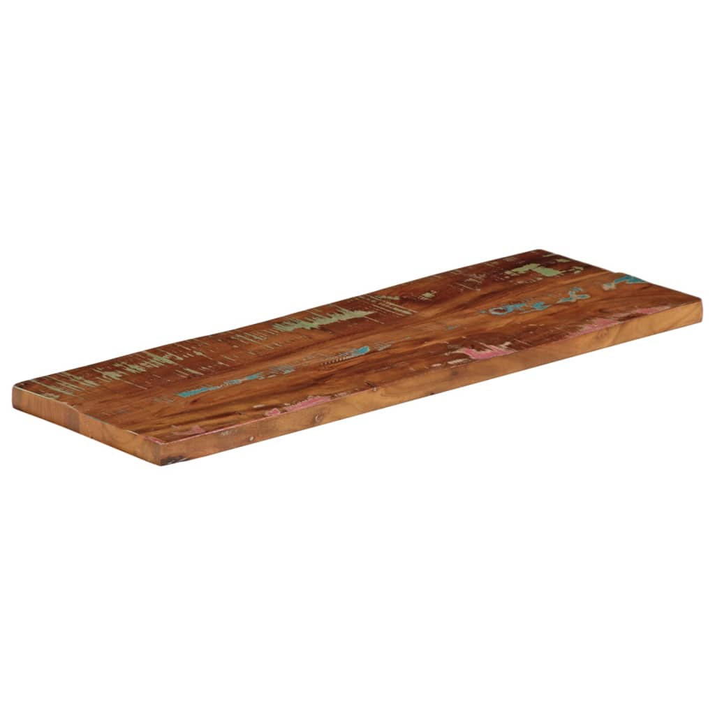 Piano Tavolo 80x30x3,8 cm Rettangolare in Massello di Recupero