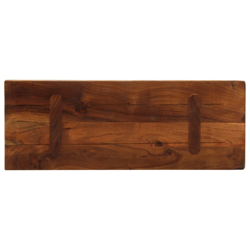 Piano Tavolo 80x30x3,8 cm Rettangolare in Massello di Recupero