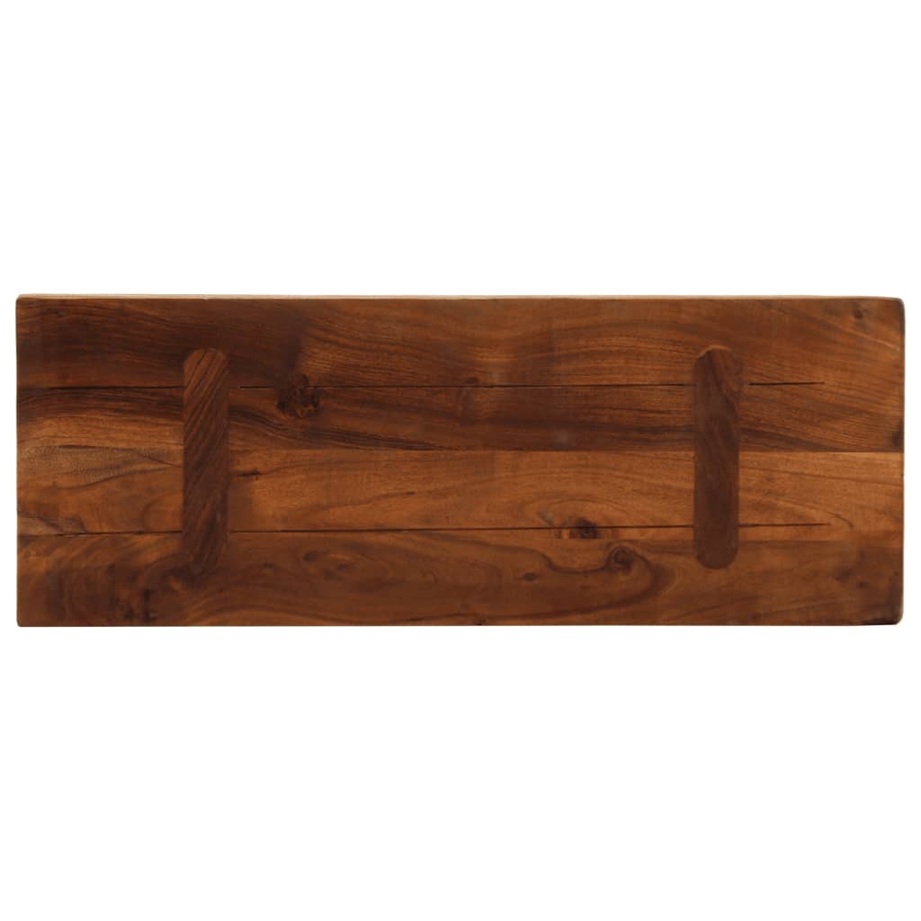 Piano Tavolo 70x40x3,8 cm Rettangolare in Massello di Recupero