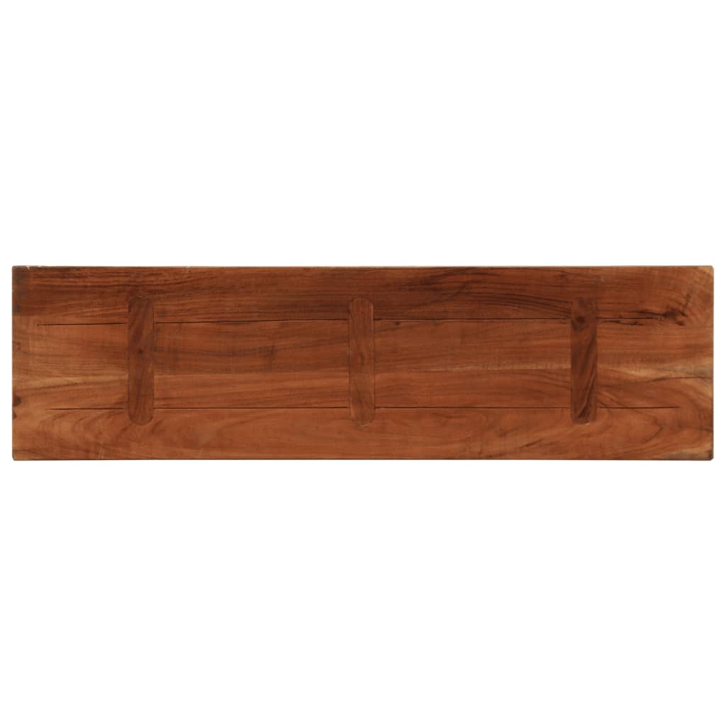 Piano Tavolo 120x40x3,8 cm Rettangolare in Massello di Recupero