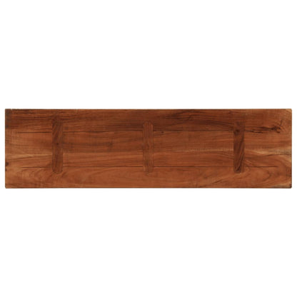 Piano Tavolo 120x40x3,8 cm Rettangolare in Massello di Recupero