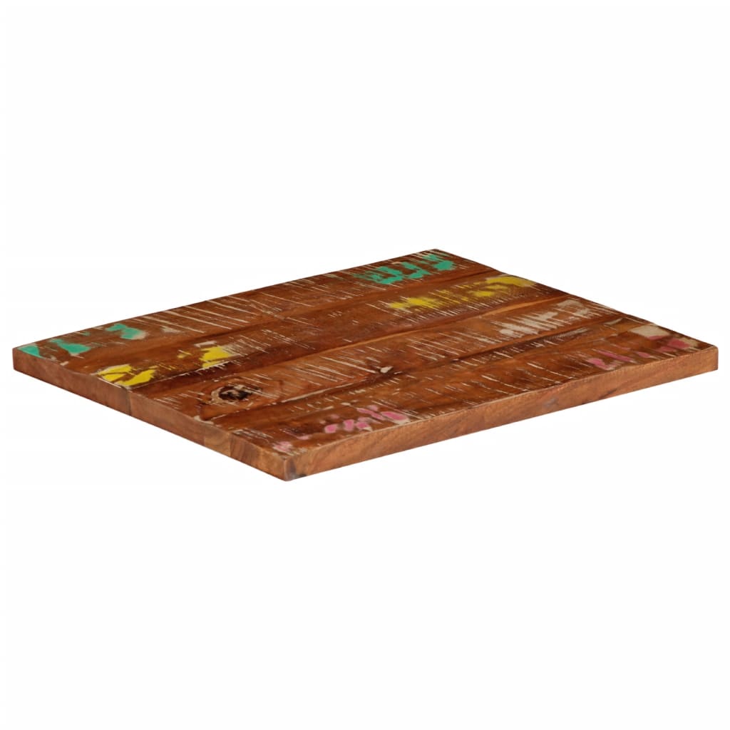 Piano Tavolo 60x50x3,8 cm Rettangolare in Massello di Recupero