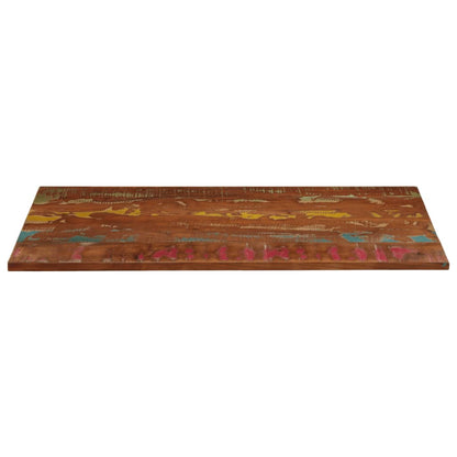 Piano Tavolo 140x50x3,8 cm Rettangolare in Massello di Recupero