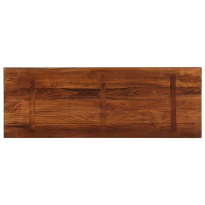 Piano Tavolo 140x50x3,8 cm Rettangolare in Massello di Recupero