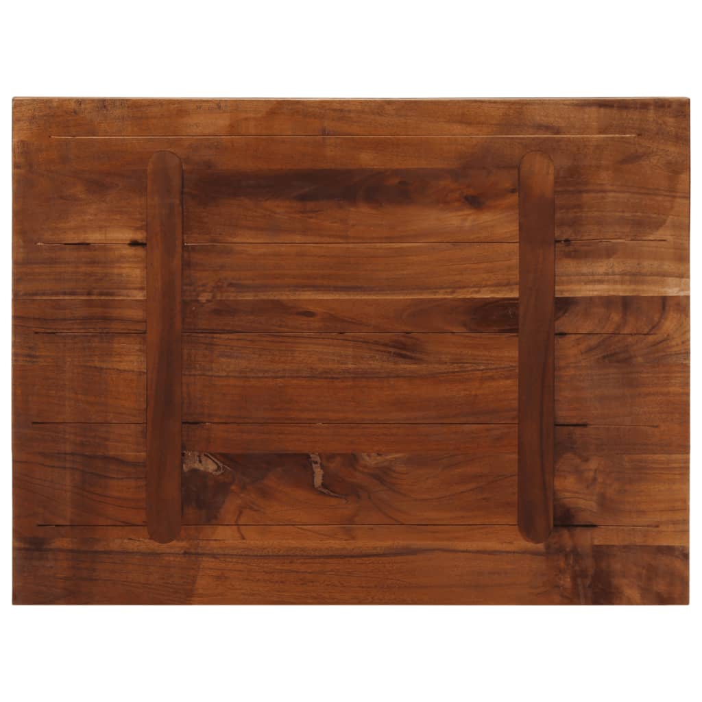 Piano Tavolo 70x60x3,8 cm Rettangolare in Massello di Recupero