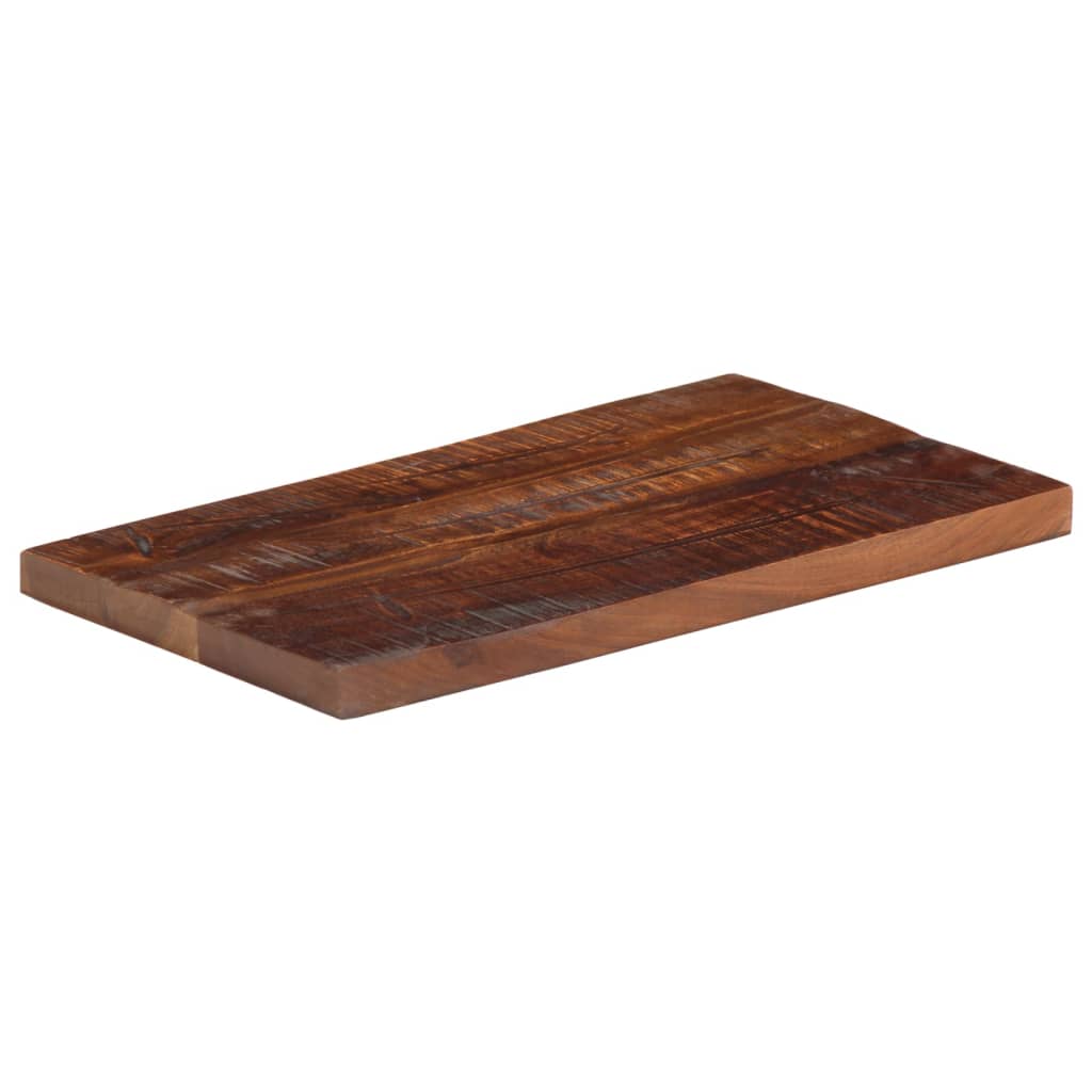 Piano Tavolo 50x20x2,5 cm Rettangolare in Massello di Recupero