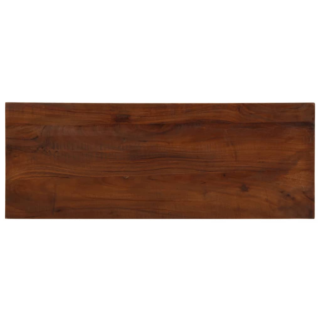 Piano Tavolo 80x20x2,5 cm Rettangolare in Massello di Recupero
