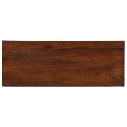 Piano Tavolo 80x20x2,5 cm Rettangolare in Massello di Recupero