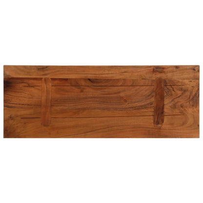Piano Tavolo 80x30x2,5 cm Rettangolare in Massello di Recupero
