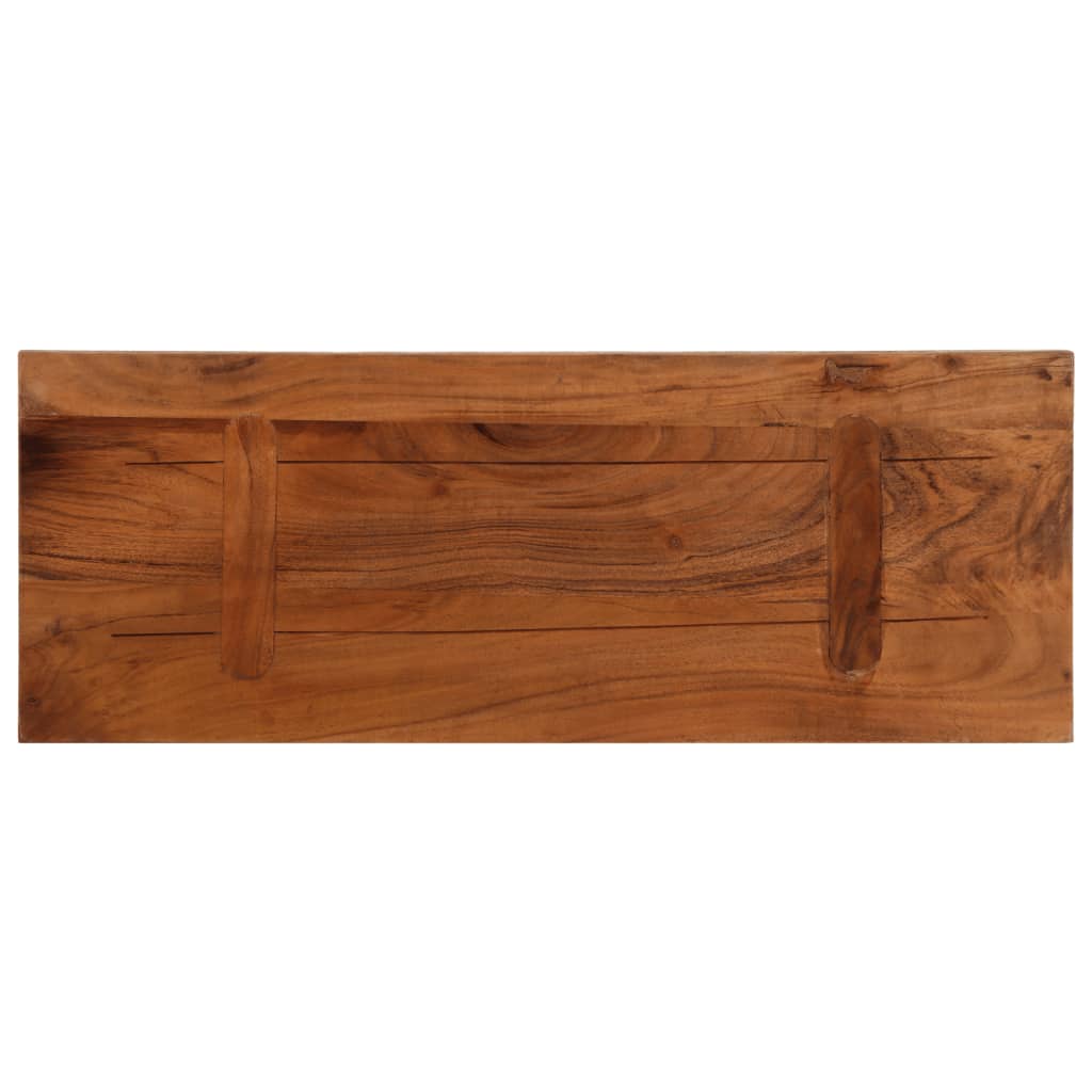 Piano Tavolo 80x40x2,5 cm Rettangolare in Massello di Recupero