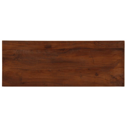 Piano Tavolo 90x40x2,5 cm Rettangolare in Massello di Recupero