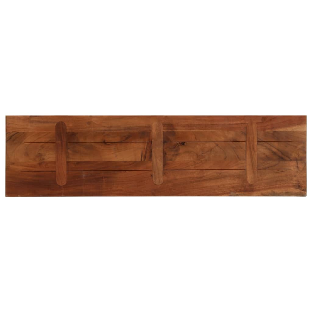 Piano Tavolo 120x40x2,5 cm Rettangolare in Massello di Recupero