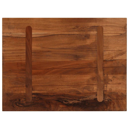 Piano Tavolo 90x50x2,5 cm Rettangolare in Massello di Recupero