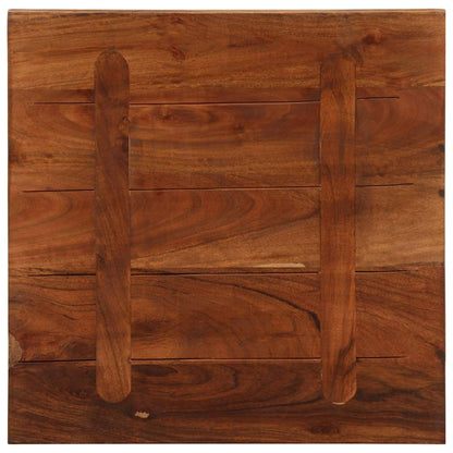 Piano Tavolo 60x60x2,5 cm Quadrato Legno Massello di Recupero