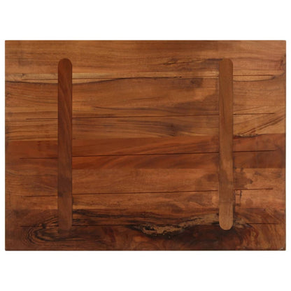 Piano Tavolo 70x60x2,5 cm Rettangolare in Massello di Recupero