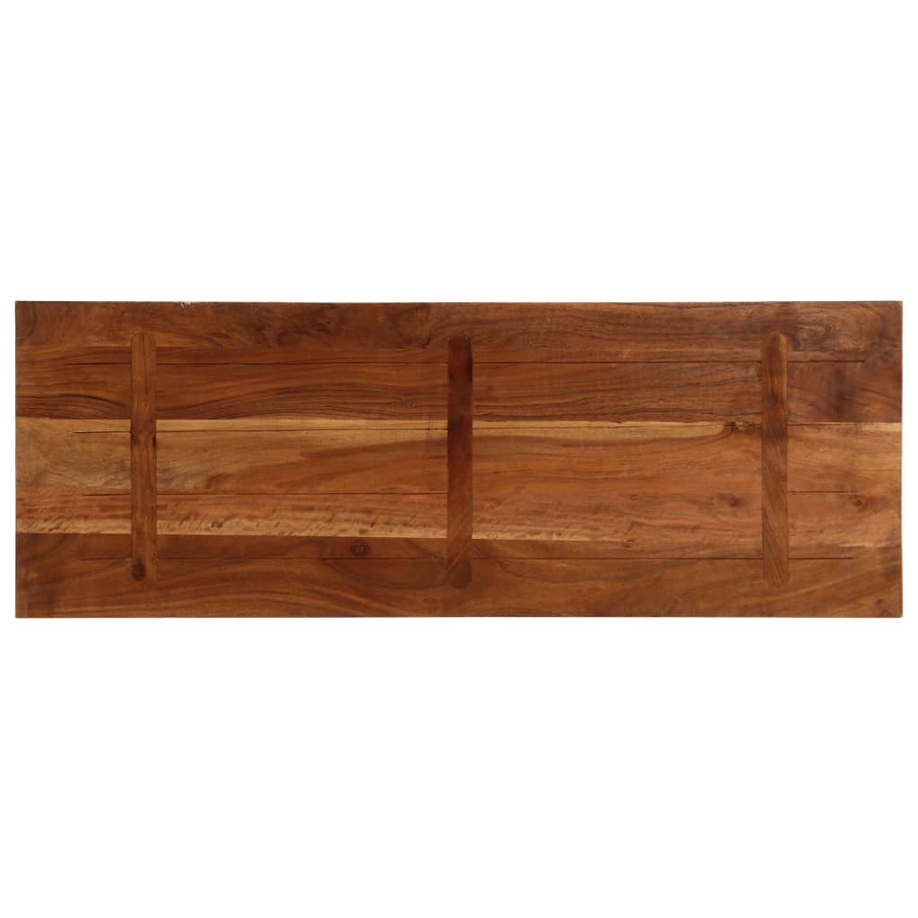 Piano Tavolo 140x60x2,5 cm Rettangolare in Massello di Recupero