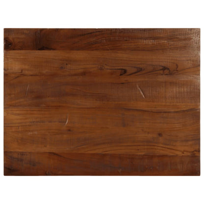 Piano Tavolo 80x70x2,5 cm Rettangolare in Massello di Recupero