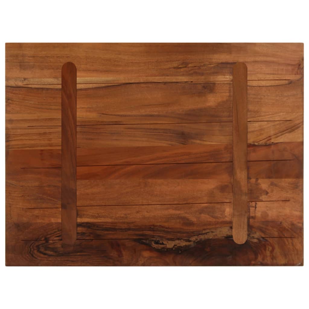 Piano Tavolo 90x70x2,5 cm Rettangolare in Massello di Recupero