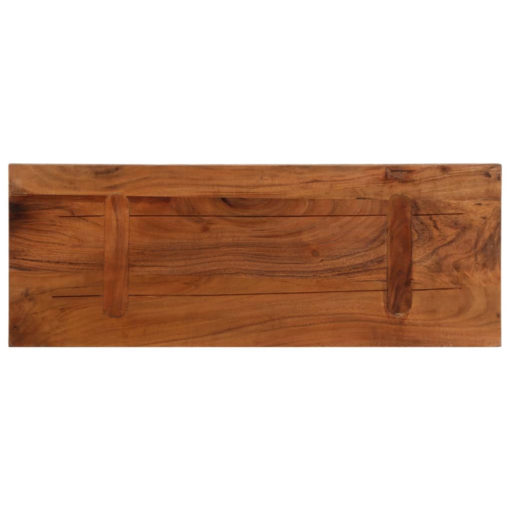 Piano Tavolo 90x30x3,8 cm Rettangolare in Massello di Recupero