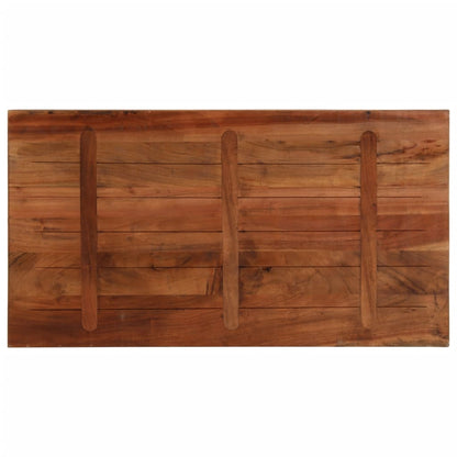 Piano Tavolo 120x50x3,8 cm Rettangolare in Massello di Recupero
