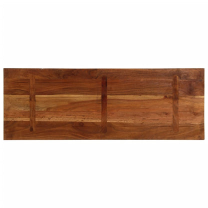 Piano Tavolo 140x50x3,8 cm Rettangolare in Massello di Recupero