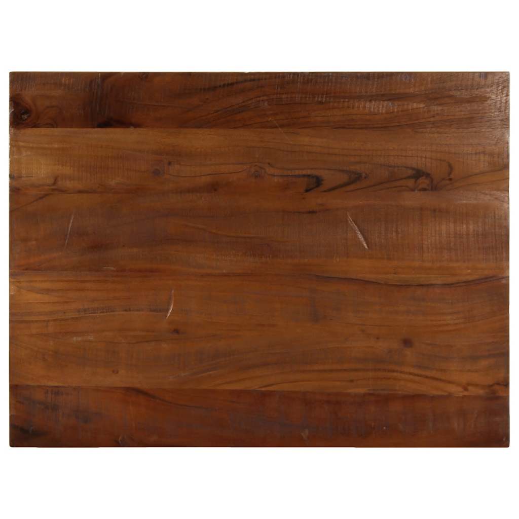 Piano Tavolo 80x70x3,8 cm Rettangolare in Massello di Recupero